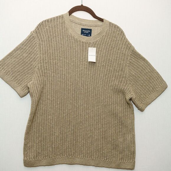 Abercrombie & Fitch womens M pullover tan sweater - Picture 1 of 7